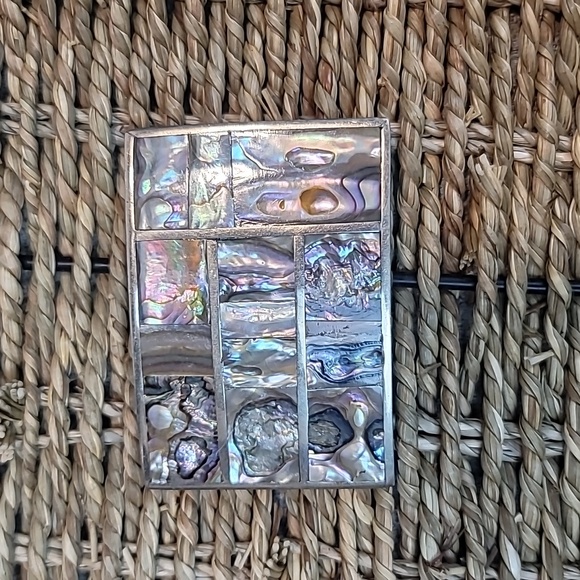 Source Unknown Accessories - Vintage  Mother of Pearl Belt Buckle